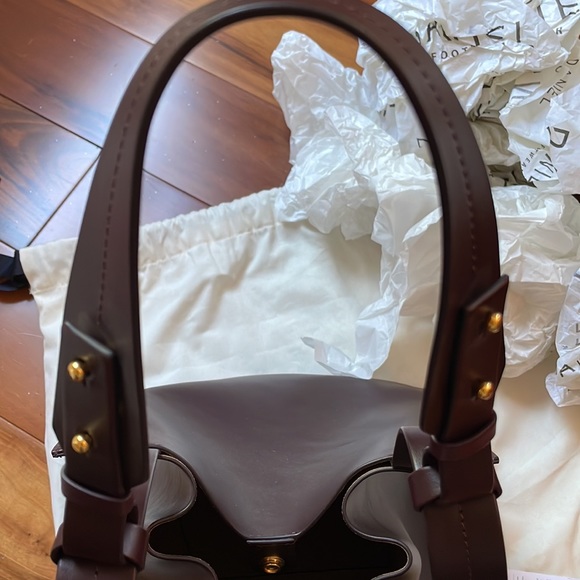 NWT Sophie Hulme Cube Tote Leather Brown - Picture 9 of 13